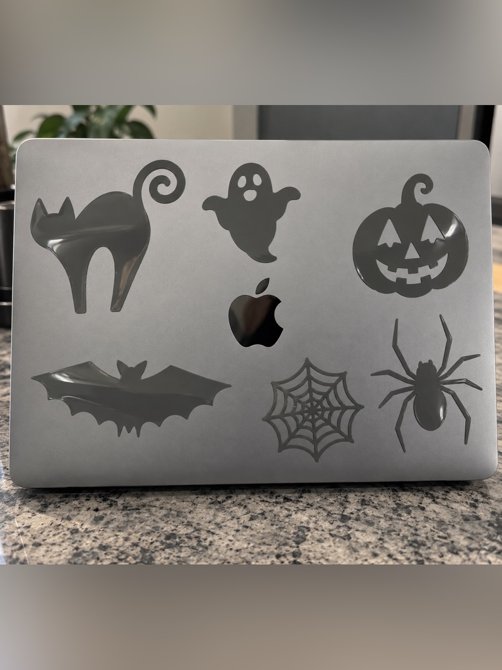 Halloween Decorative Sticker Set - gray 6 pack